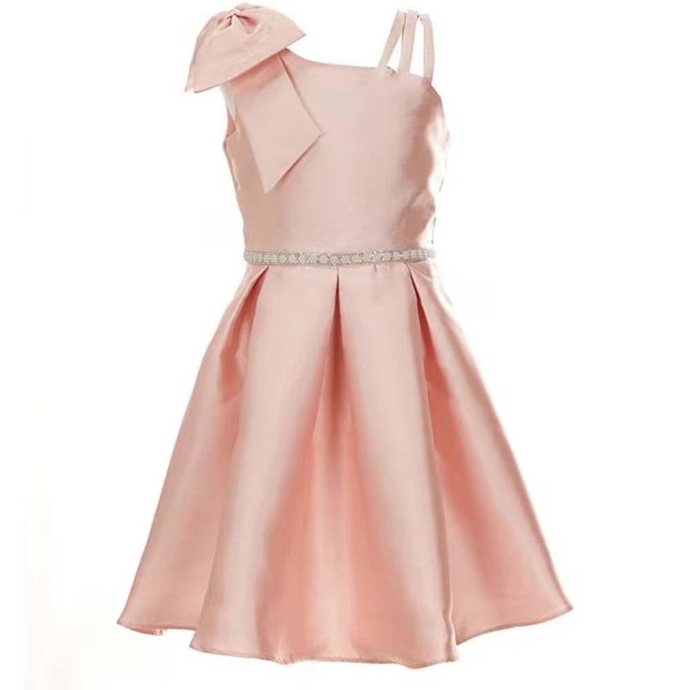 Rare Editions Mikado Dress Blush Pink Special Occasion Holiday Size 7